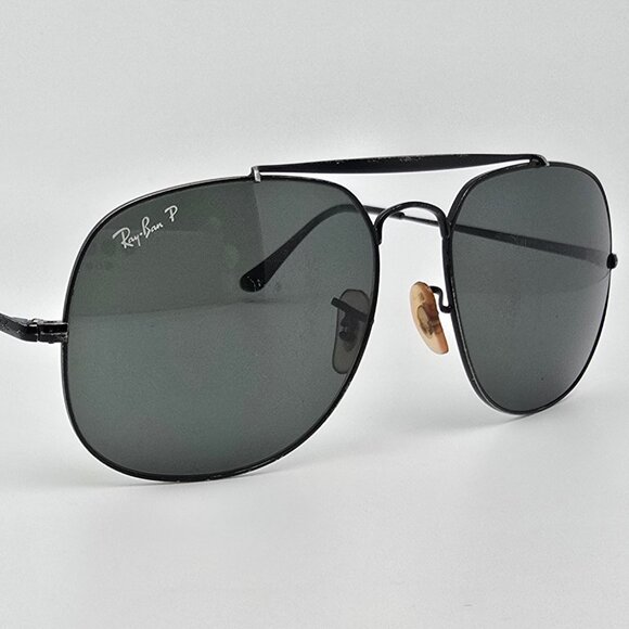Ray-Ban RB3561 002/58 General Black Frame Polarized G-15 Lens Aviator Sunglasses - Picture 7 of 16